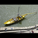 In solchen flachen Schiffen (barcos rabelos) wurde früher der Portwein über den Douro transportiert